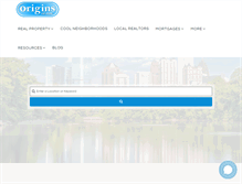Tablet Screenshot of originsrealestate.com